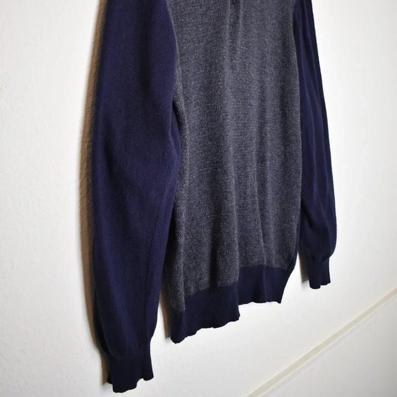 Filippo Riberti Mens Sz M Quarter Zip Knit Pullover Sweater Wool Cashmere Italy - Picture 5 of 13